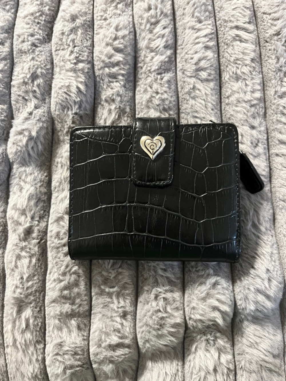 Black croc styled wallet